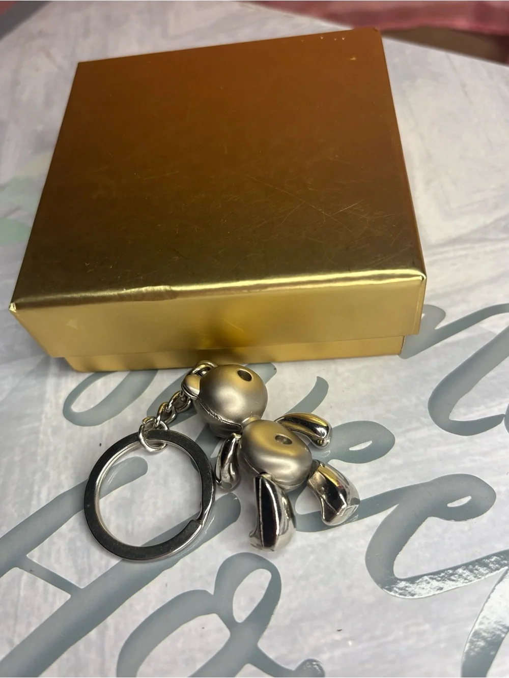 I ♥ NY Silver Teddy Bear Keychain - Kids Accessory